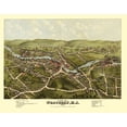 thumbnail image 1 of Historic Panoramic View - Westerly Rhode Island - Bailey 1877 - Vintage Wall Art, 1 of 4