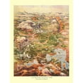 thumbnail image 1 of Historic Panoramic View - Yellowstone Park Short Line Railroad Wyoming - Poole 1890 - 23 x 30.18 - Vintage Wall Art, 1 of 5