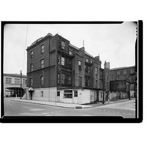Historic Print, 103-109 East President Street (Houses), Savannah, Chatham County, GA - 3, 16" x 20"
