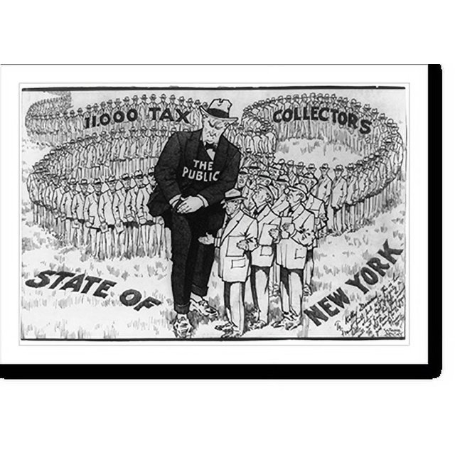 Historic Print, 11, 000 tax collectors, state of New York"", 16" x 20