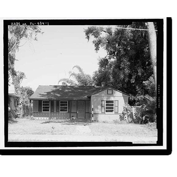 Historic Print, 1741 North Shore Terrace (House), 1741 North Shore Terrace, Orlando, Orange County, FL, 16" x 20"