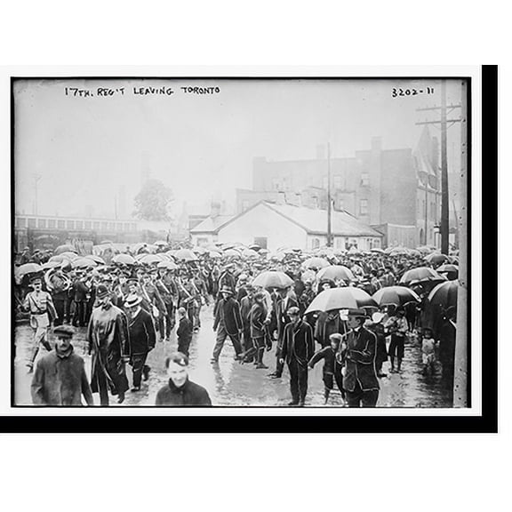 Historic Print, 17th Reg't leaving Toronto, 16" x 20"