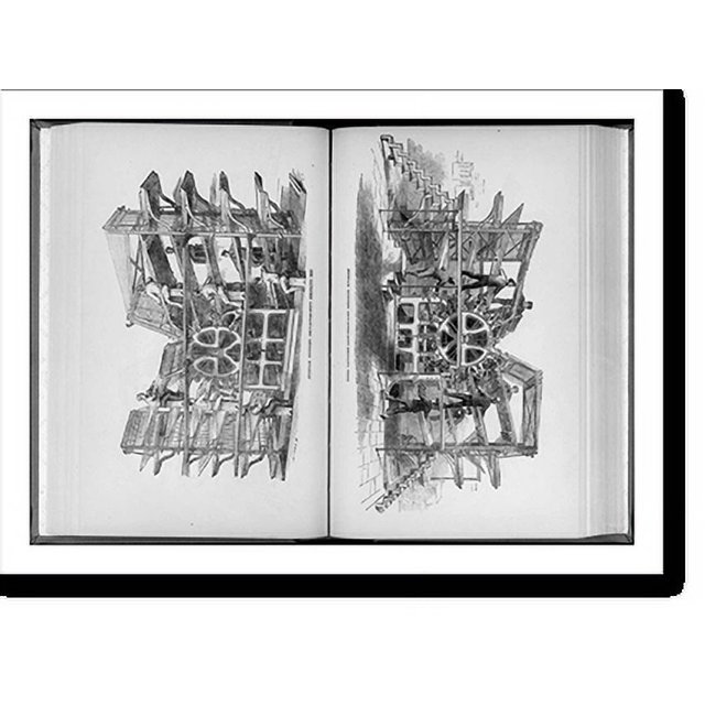 Historic Print, [2 illustrations] 1. Ten cylinder typerevolving