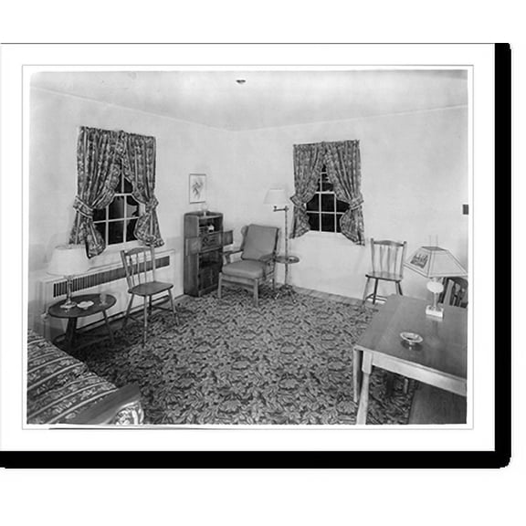 Historic Print, [$2500 model home built at the New York World's Fair; 1939: Living and dining room], 16" x 20"