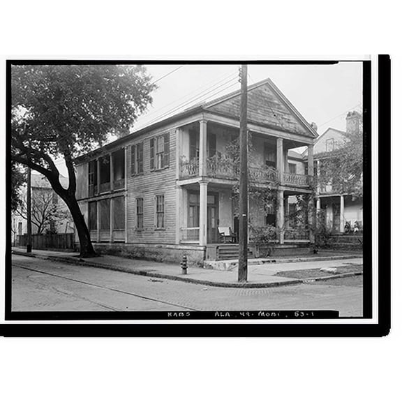 Historic Print, 251 North Conception Street (House), Mobile, Mobile County, AL, 16" x 20"