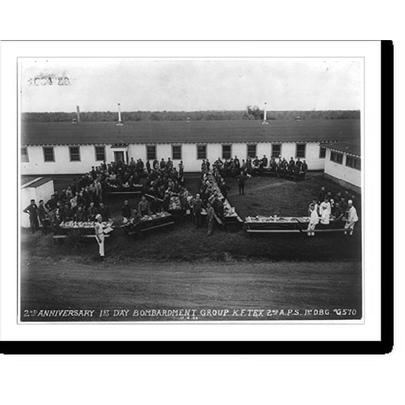 Historic Print, 2nd Anniversary, 1st Day Bombardment Group; K.F. Tex 2nd A.P.S. 1st D.B.G. G570, 16" x 20"