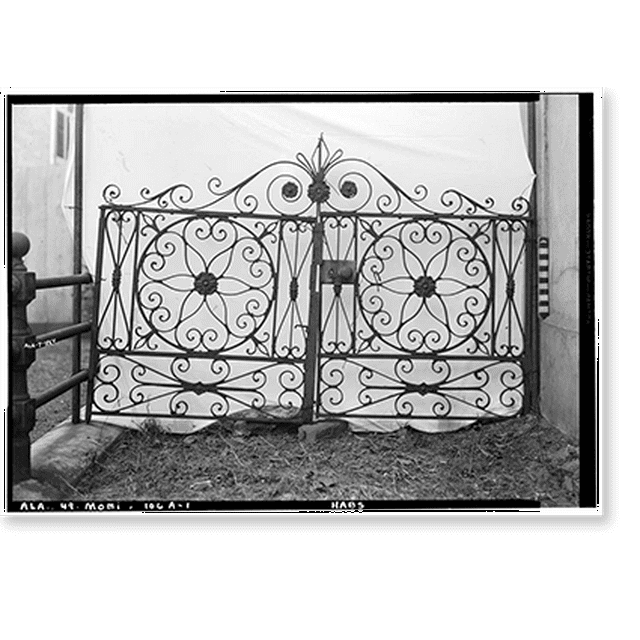 Historic Print, 453 Government Street (Iron Gate & Fence), Mobile