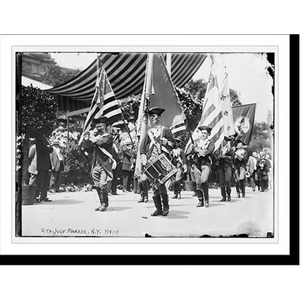 Historic Print, 4th July Parade, 1911, N.Y., 16" x 20"