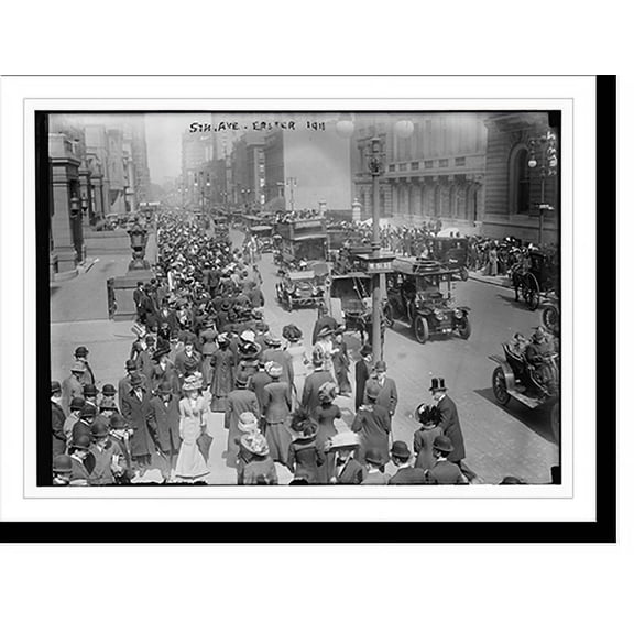 Historic Print, 5th Ave. - Easter 1911, 18" x 24"