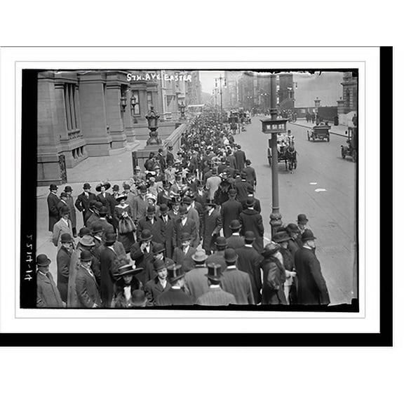 Historic Print, 5th Ave., Easter Parade, 16" x 20"