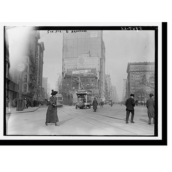 Historic Print, 5th Ave. and Broadway, 16" x 20"