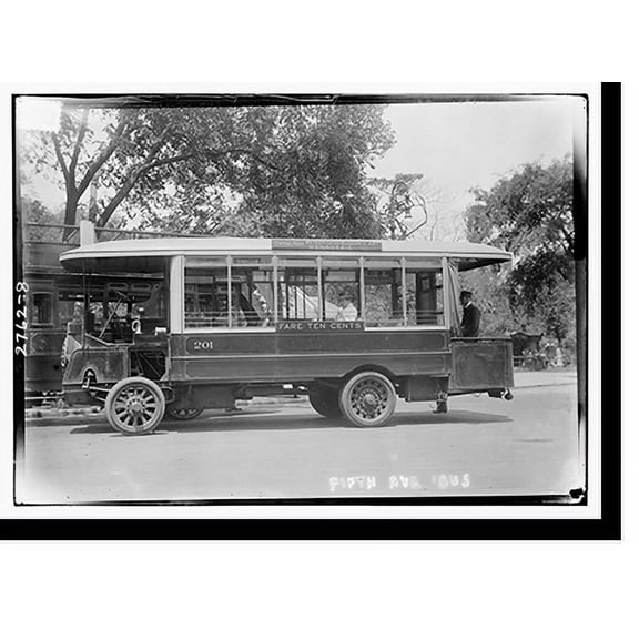 Historic Print, 5th Ave. bus - 3, 18" x 24"