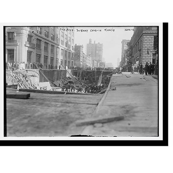 Historic Print, 7th Ave. subway cave-in, 9/22/15 - 3, 16" x 20"