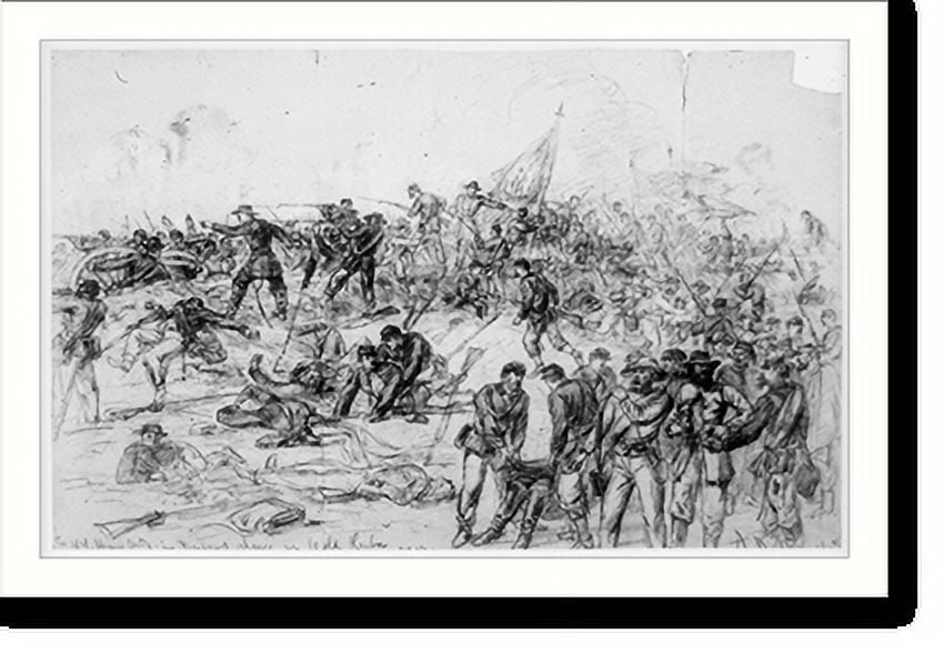 Historic Print, 7th N.Y. Heavy Arty. in Barlows charge nr. Cold Harbor
