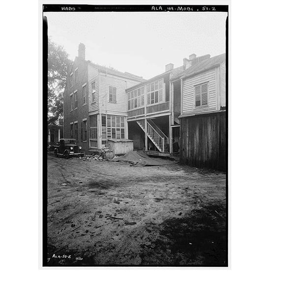 Historic Print, 8 North Hamilton Street (House), Mobile, Mobile County, AL - 2, 16" x 20"
