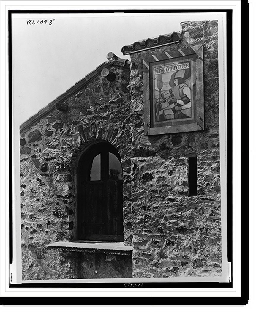 Historic Print, [A.C. James home, Suprise Valley", detail of mural of