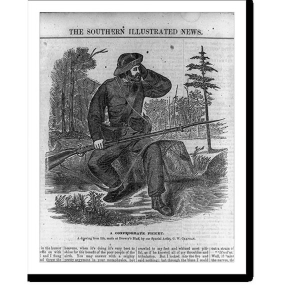 Historic Print, A Confederate picket, 18" x 24"