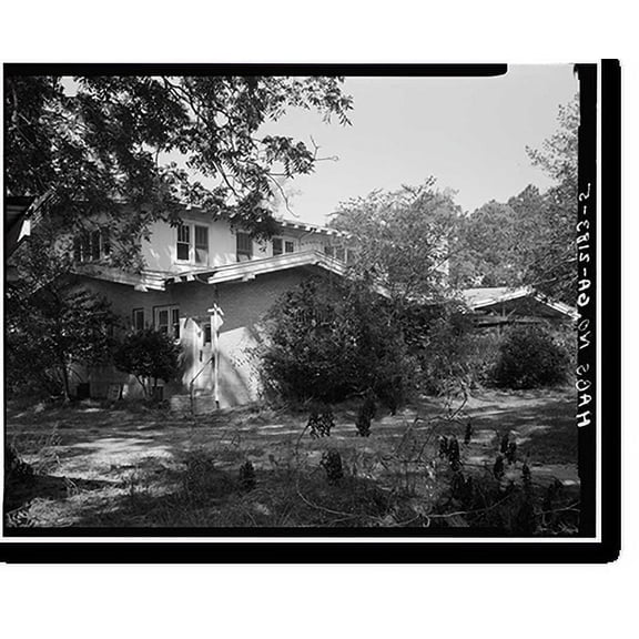 Historic Print, A. J. McDonald Homeplace, 103 West Roanoke Drive, Fitzgerald, Ben Hill County, GA - 5, 16" x 20"