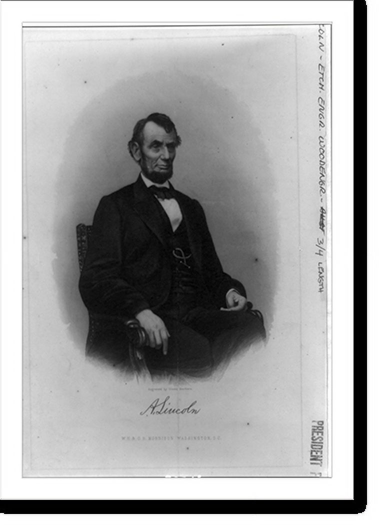 Historic Print, A. Lincoln.engraved by Illman Brothers., 16" x 20