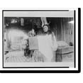 Historic Print, A New Home" sewing machine in an Indian dwelling.Algot