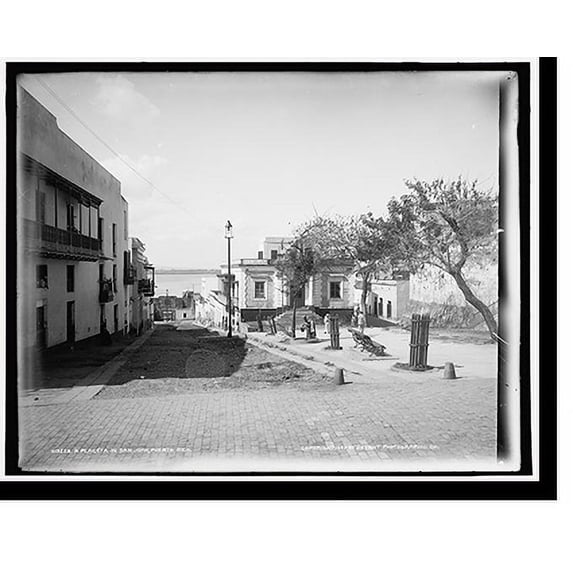 Historic Print, A Placeta in San Juan, Puerto Rico, 16" x 20"