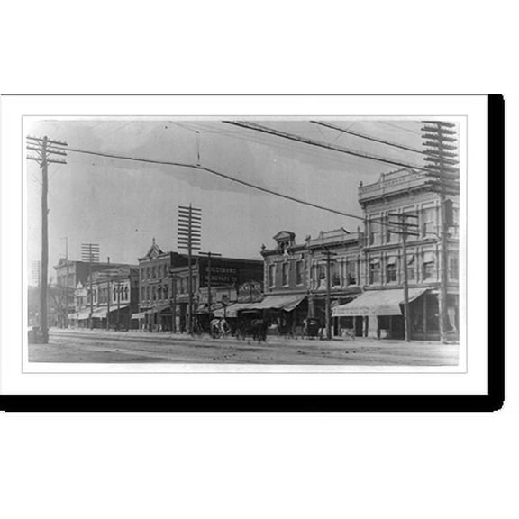 Historic Print, A Portion of West Centre Street, looking south, Goldsboro, N.C..photo by G.C. Johnson., 18" x 24"