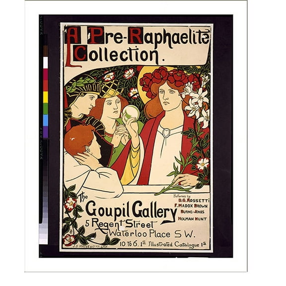 Historic Print, A Pre-Raphaelite collection.GR. - 2, 16" x 20"