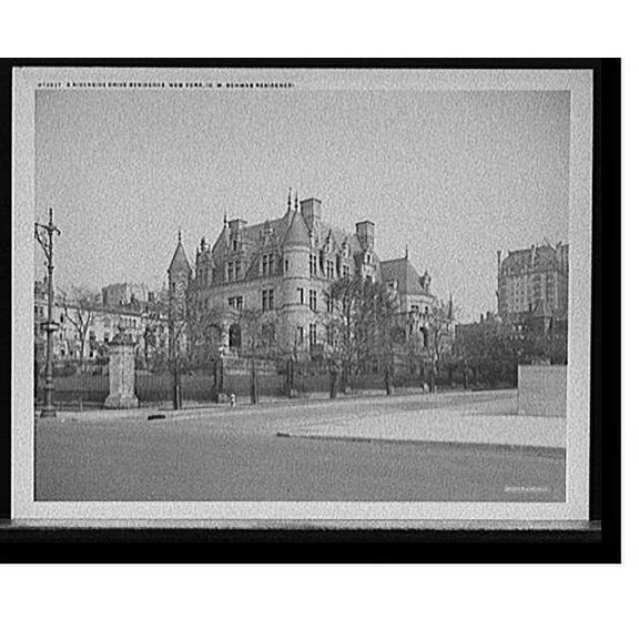 Historic Print, A Riverside Drive residence, New York, C.M. Schwab residence, 16" x 20"