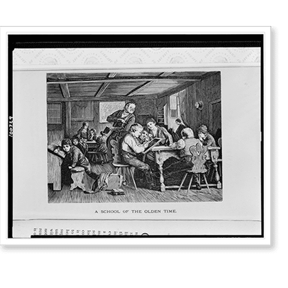 Historic Print, A School of the olden time, 18" x 24"