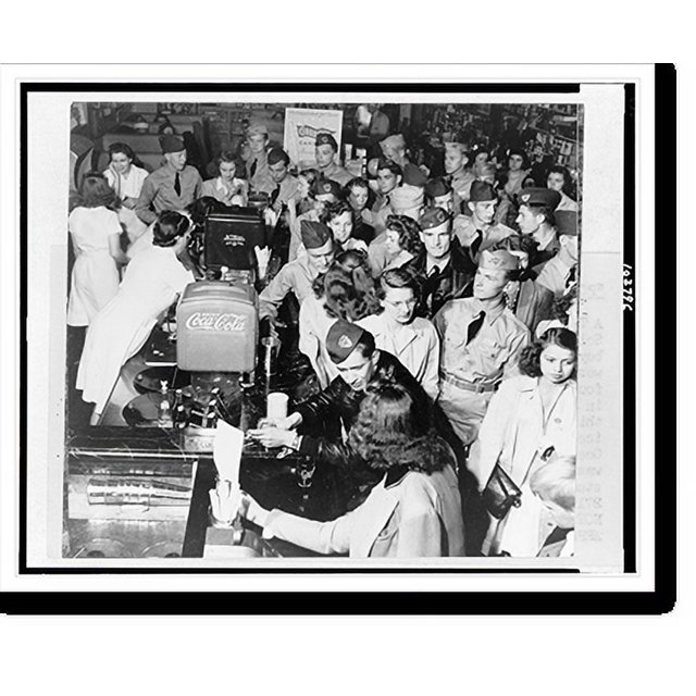 Historic Print, A Typical American town works for victory and plans for