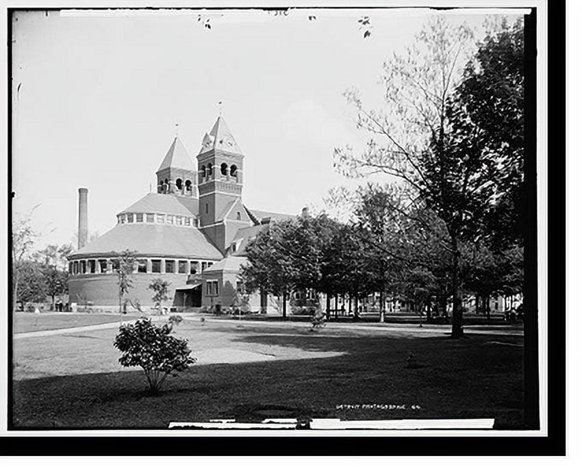 Historic Print, A View of the campus, U. of M., Ann Arbor, Michigan, 16