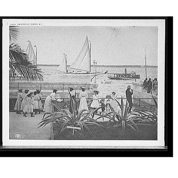 Historic Print, A Winter day, Nassau, W.I., 18" x 24"