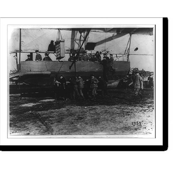 Historic Print, A Zeppelin ready to ascend, 16" x 20"