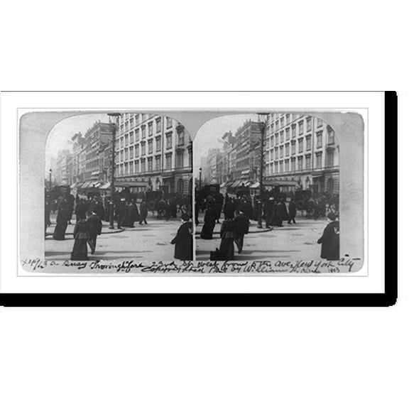 Historic Print, A busy thoroughfare, 23rd St. west from 5th Ave., New York City, 18" x 24"