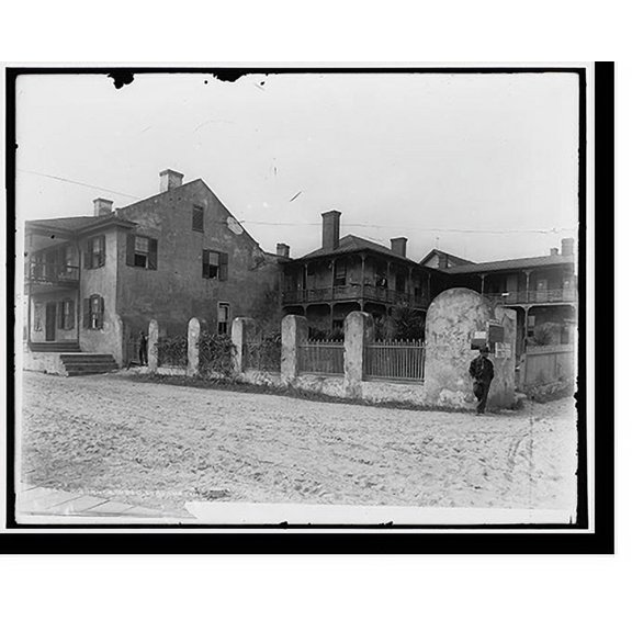 Historic Print, A corner in old St. Augustine, 18" x 24"
