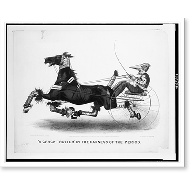 Historic Print, A crack trotter" in the harness of the period.Thos