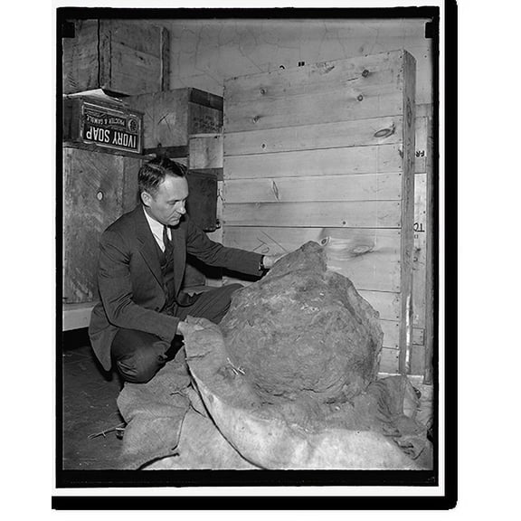 Historic Print, A fragment of largest shooting star placed in Smithsonian Institution. Washington, D.C., April 4., 16" x 20"