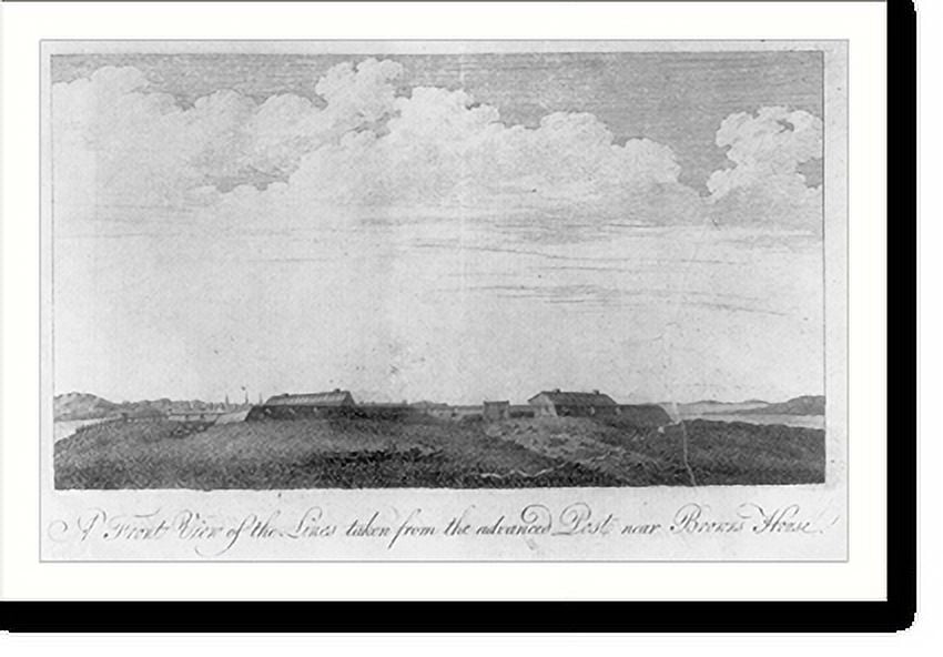 Historic Print, A front view of the lines taken from the advanced post