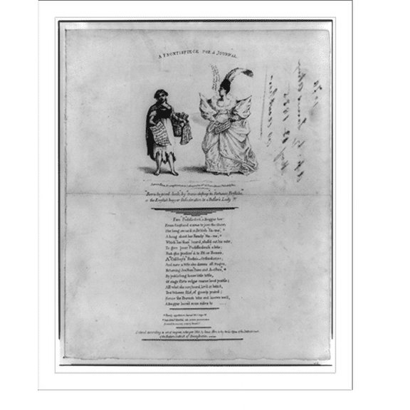 Historic Print, A frontispiece for a journal. Born to. a Butler's lady"", 16" x 20"