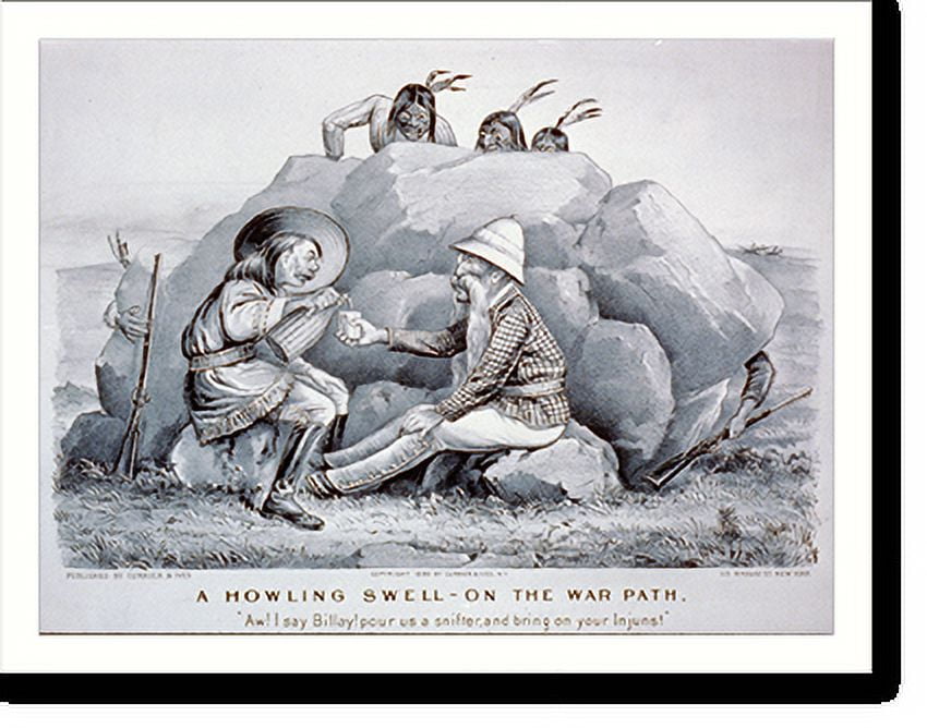 Historic Print, A howling swell. on the war path aw! I say billay