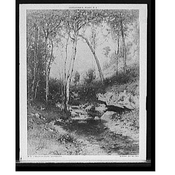 Historic Print, A mountain brook, Adirondacks, 16" x 20"