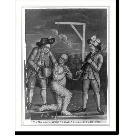 Historic Print, A new method of macarony making, as practised at Boston, 16" x 20"