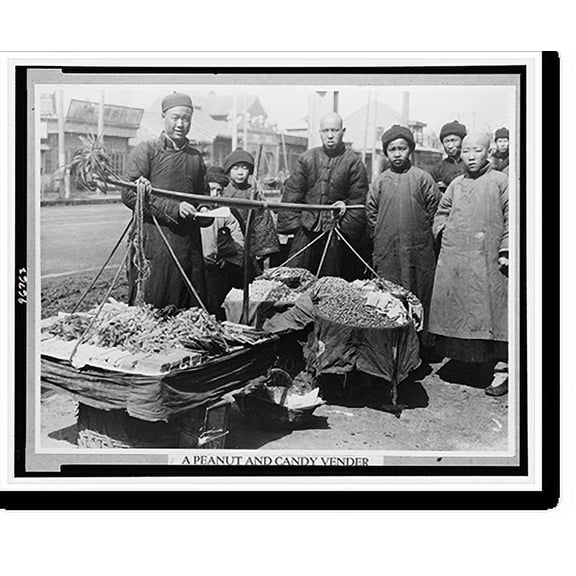 Historic Print, A peanut and candy vender [sic], 16" x 20"