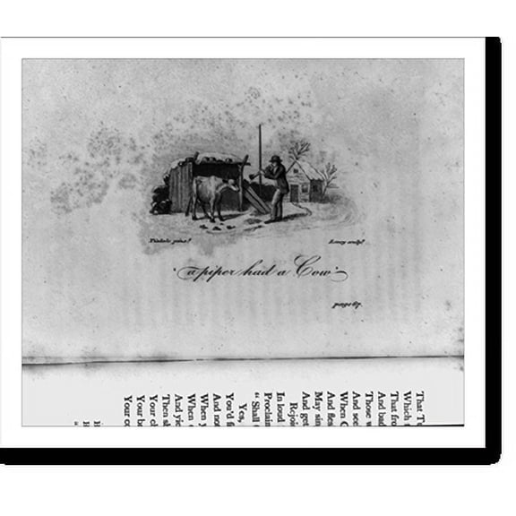 Historic Print, A piper had a cow, 16" x 20"