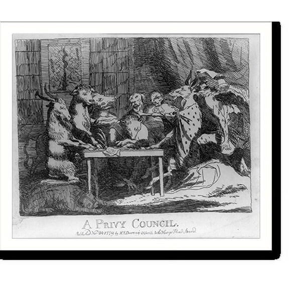 Historic Print, A privy council, 16" x 20"