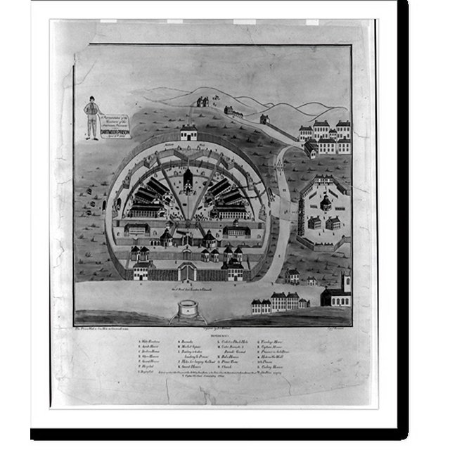 Historic Print, A representation of the massacre of American prisoners