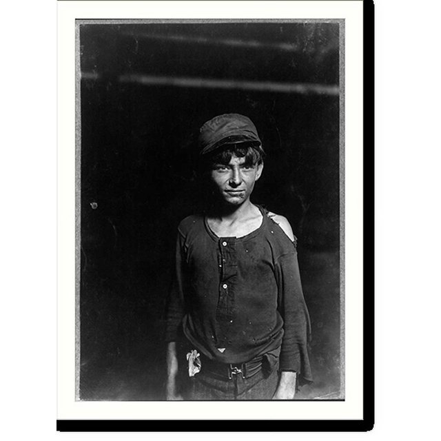 Historic Print, A typical Glass Works Boy, Indiana, Night Shift, Said