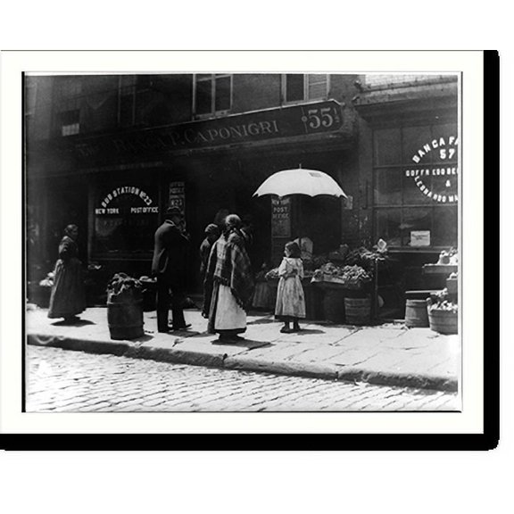 Historic Print, A vegetable stand in the Mulberry St. bend, 18" x 24"