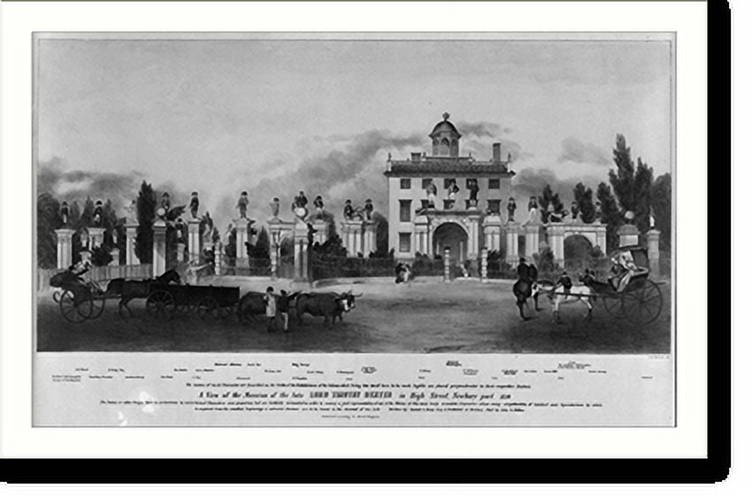 Historic Print, A view of the mansion of the late Lord Timothy Dexter