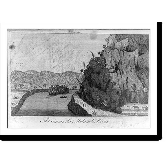 Historic Print, A view on the Mohawk River.H. Livingston d. ; Tiebout s., 16" x 20"